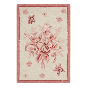 Safavieh Chelsea 1'-8&quot x 2'-6&quot Wool Hand Hooked Rug in Ivory / Rose