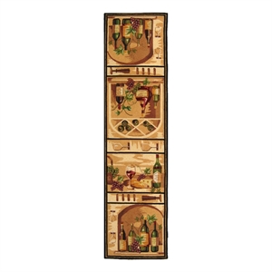 Safavieh Chelsea 2'-6&quot x 10'-0&quot Wool Hand Hooked Rug in Gold / Multi-Color