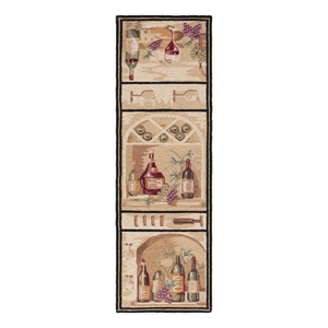 Safavieh Chelsea 2'-6&quot x 6'-0&quot Wool Hand Hooked Rug in Gold / Multi-Color