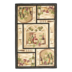 Safavieh Chelsea 3'-9&quot x 5'-9&quot Wool Hand Hooked Rug in Gold / Multi-Color