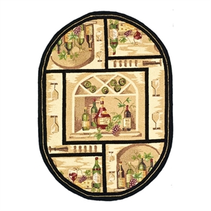Safavieh Chelsea 4'-6&quot x 6'-6&quot Wool Hand Hooked Rug in Gold / Multi-Color