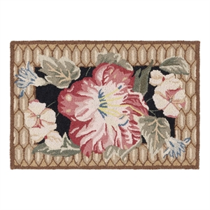 Safavieh Chelsea 1'-8&quot x 2'-6&quot Wool Hand Hooked Rug in Black / Brown