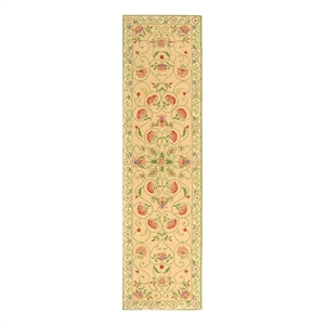 Safavieh Chelsea 2'-6&quot x 10'-0&quot Wool Hand Hooked Rug in Beige / Green