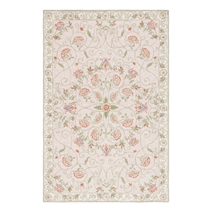 Safavieh Chelsea 5'-3&quot x 8'-3&quot Wool Hand Hooked Rug in Beige / Green