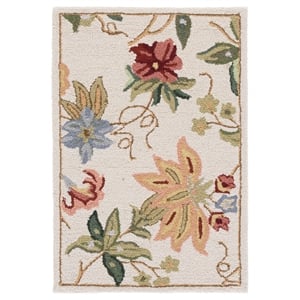 Safavieh Chelsea 1'-8&quot x 2'-6&quot Wool Hand Hooked Rug in Ivory
