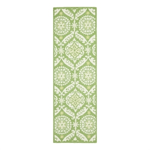 Safavieh Chelsea 2'-6&quot x 8'-0&quot Wool Hand Hooked Rug in Green / Beige