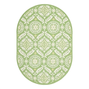 Safavieh Chelsea 7'-6&quot x 9'-6&quot Wool Hand Hooked Rug in Green / Beige