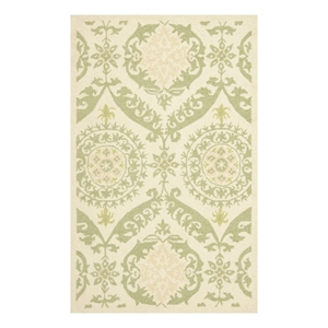 Safavieh Chelsea 2'-6&quot x 4'-0&quot Wool Hand Hooked Rug in Beige / Green