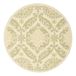 Safavieh Chelsea 3'-0&quot x 3'-0&quot Wool Hand Hooked Rug in Beige / Green
