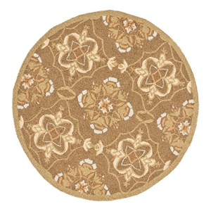 Safavieh Chelsea 3'-0&quot x 3'-0&quot Wool Hand Hooked Rug in Brown / Green
