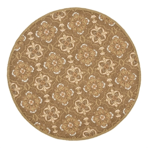 Safavieh Chelsea 5'-6&quot x 5'-6&quot Wool Hand Hooked Rug in Brown / Green