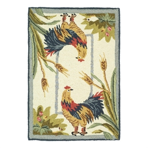 Safavieh Chelsea 1'-8&quot x 2'-6&quot Wool Hand Hooked Rug in Ivory