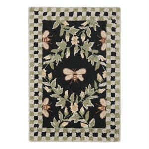 Safavieh Chelsea 2'-6&quot x 4'-0&quot Wool Hand Hooked Rug in Black