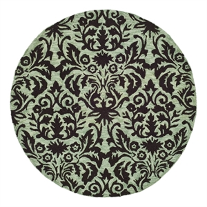 Safavieh Chelsea 4'-0&quot x 4'-0&quot Wool Hand Hooked Rug in Sage / Chocolate