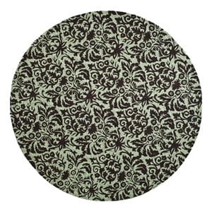 Safavieh Chelsea 5'-6&quot x 5'-6&quot Wool Hand Hooked Rug in Sage / Chocolate