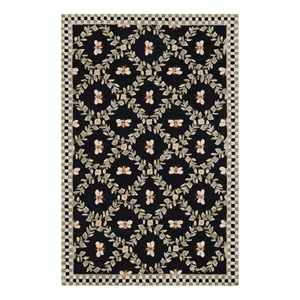Safavieh Chelsea 8'-0&quot x 10'-0&quot Wool Hand Hooked Rug in Black