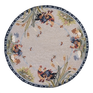 Safavieh Chelsea 3'-0&quot x 3'-0&quot Wool Hand Hooked Rug in Ivory