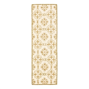 Safavieh Chelsea 2'-6&quot x 8'-0&quot Wool Hand Hooked Rug in Ivory / Green