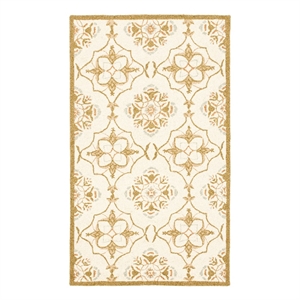 Safavieh Chelsea 2'-9&quot x 4'-9&quot Wool Hand Hooked Rug in Ivory / Green