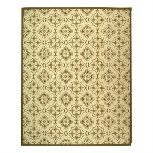 Safavieh Chelsea 8'-0&quot x 10'-0&quot Wool Hand Hooked Rug in Ivory / Green