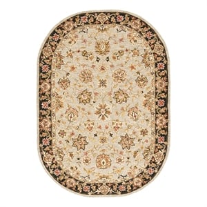 Safavieh Chelsea 7'-6&quot x 9'-6&quot Wool Hand Hooked Rug in Light Blue / Black