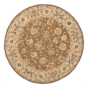 Safavieh Chelsea 3'-0&quot x 3'-0&quot Wool Hand Hooked Rug in Brown / Ivory