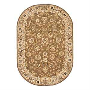 Safavieh Chelsea 7'-6&quot x 9'-6&quot Wool Hand Hooked Rug in Brown / Ivory