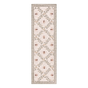 Safavieh Chelsea 2'-6&quot x 10'-0&quot Wool Hand Hooked Rug in Ivory / Green