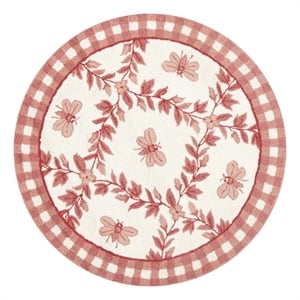Safavieh Chelsea 3'-0&quot x 3'-0&quot Wool Hand Hooked Rug in Ivory / Rose
