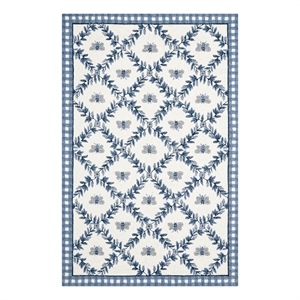 Safavieh Chelsea 3'-9&quot x 5'-9&quot Wool Hand Hooked Rug in Ivory / Blue