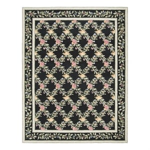 Safavieh Chelsea 8'-0&quot x 10'-0&quot Wool Hand Hooked Rug in Black