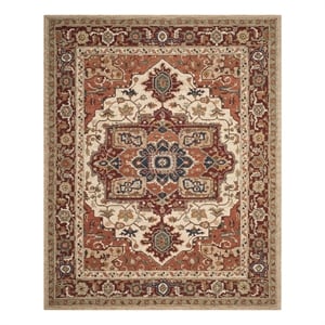 Safavieh Chelsea 9'-0&quot x 12'-0&quot Wool Hand Hooked Rug in Red / Ivory