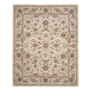 Safavieh Chelsea 8'-0&quot x 10'-0&quot Wool Hand Hooked Rug in Ivory / Ivory