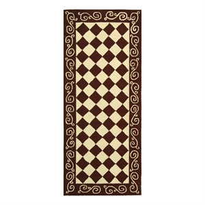 Safavieh Chelsea 2'-6&quot x 6'-0&quot Wool Hand Hooked Rug in Brown / Ivory