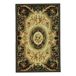 Safavieh Chelsea 3'-9&quot x 5'-9&quot Wool Hand Hooked Rug in Black