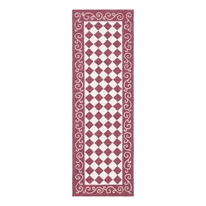 Safavieh Chelsea 2'-6&quot x 6'-0&quot Wool Hand Hooked Rug in Burgundy / Ivory