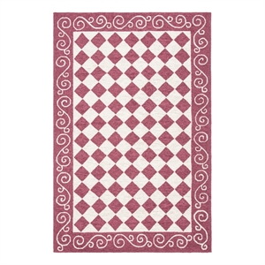 Safavieh Chelsea 5'-3&quot x 8'-3&quot Wool Hand Hooked Rug in Burgundy / Ivory