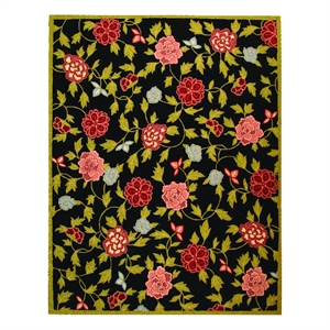 Safavieh Chelsea 8'-0&quot x 10'-0&quot Wool Hand Hooked Rug in Black / Green