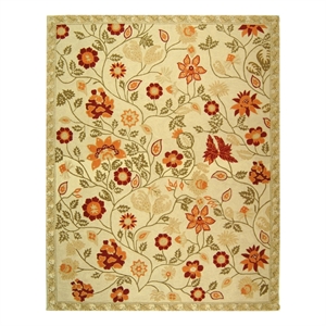 Safavieh Chelsea 4'-0&quot x 4'-0&quot Wool Hand Hooked Rug in Ivory / Green