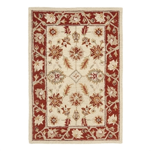 Safavieh Chelsea 2'-6&quot x 4'-0&quot Wool Hand Hooked Rug in Ivory / Rust