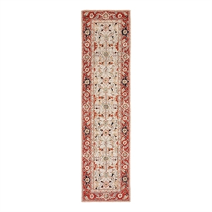 Safavieh Chelsea 2'-6&quot x 10'-0&quot Wool Hand Hooked Rug in Ivory / Red