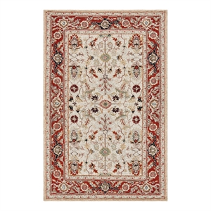 Safavieh Chelsea 5'-3&quot x 8'-3&quot Wool Hand Hooked Rug in Ivory / Red