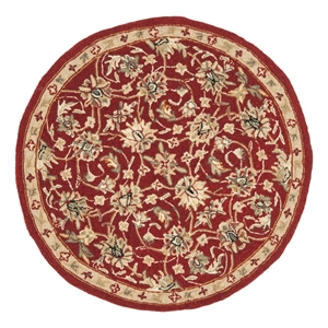 Safavieh Chelsea 3'-0&quot x 3'-0&quot Wool Hand Hooked Rug in Burgundy / Ivory