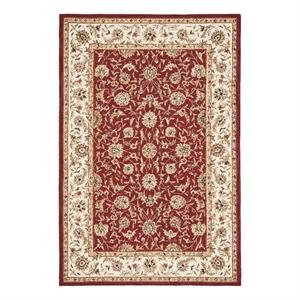 Safavieh Chelsea 8'-0&quot x 8'-0&quot Wool Hand Hooked Rug in Burgundy / Ivory