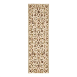 Safavieh Chelsea 2'-6&quot x 10'-0&quot Wool Hand Hooked Rug in Ivory / Ivory