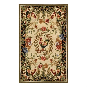 Safavieh Chelsea 2'-6&quot x 4'-0&quot Wool Hand Hooked Rug in Cream / Black