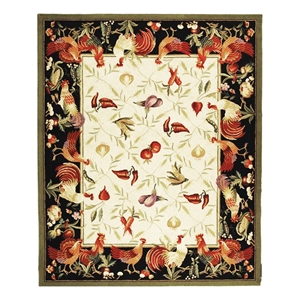 Safavieh Chelsea 9'-0&quot x 12'-0&quot Wool Hand Hooked Rug in Ivory / Black