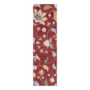 Safavieh Jardin 2'-3&quot x 8'-0&quot Wool and Cotton Handtufted Rug in Red / Orange