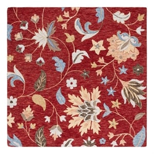 Safavieh Jardin 6'-0&quot x 6'-0&quot Wool and Cotton Handtufted Rug in Red / Orange