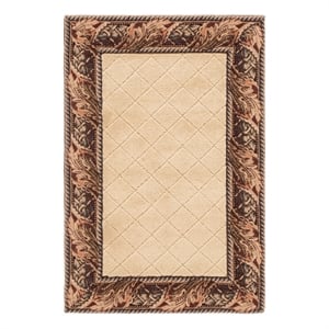 Safavieh Hamilton 2'-0&quot x 3'-0&quot Chenille Power Loomed Rug in Beige / Brown